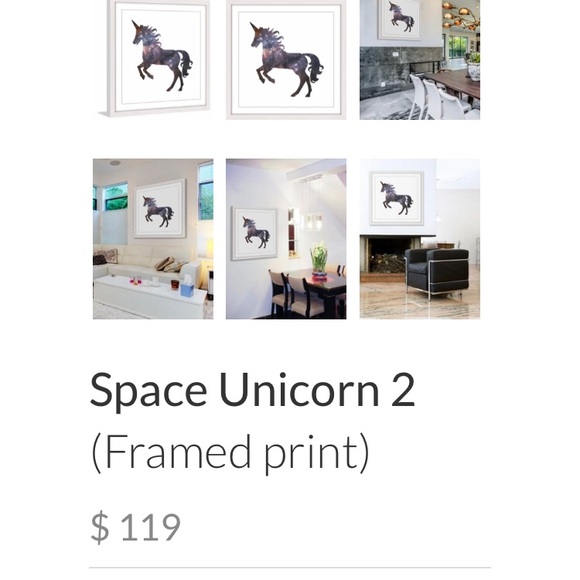 Space Unicorn 12x12 framed print MarmontHill - Picture 2 of 12
